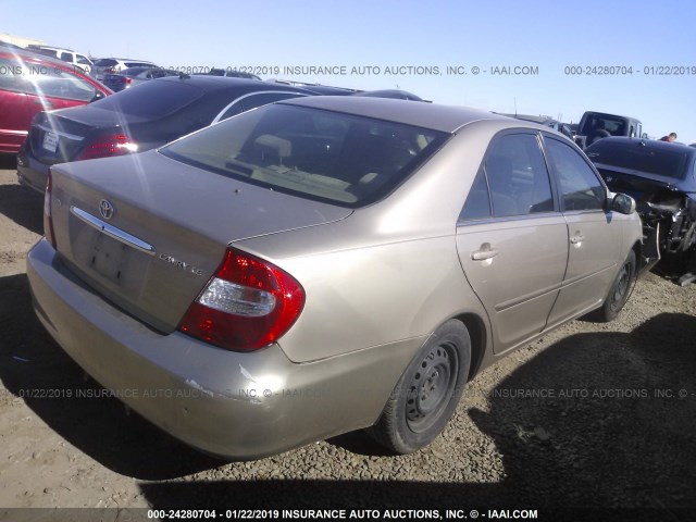 JTDBE32K640257356 - 2004 TOYOTA CAMRY LE/XLE Қоңыр фото 4