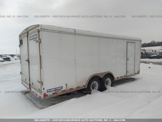 5JW1C2028F2121035 - 2015 SURE-TRAC TRAILER  WHITE photo 4