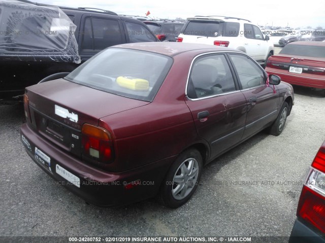 JS2GB41S015209085 - 2001 SUZUKI ESTEEM GL/GLX/GLX SPORT RED photo 4
