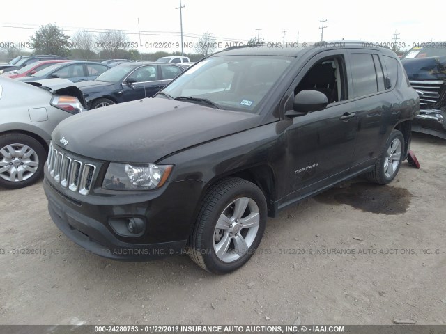 1C4NJCBA8GD525384 - 2016 JEEP COMPASS SPORT BLACK photo 2