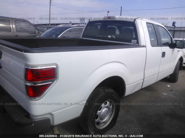 1FTEX1C81AKE43840 - 2010 FORD F150 SUPER CAB WHITE photo 4