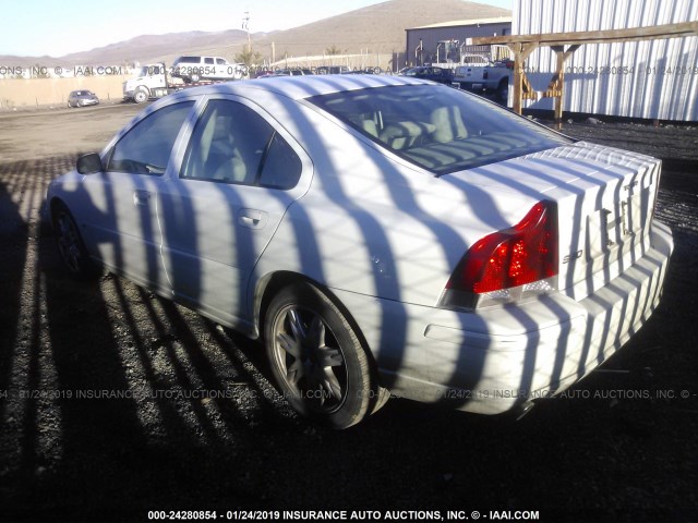 YV1RS592452428355 - 2005 VOLVO S60 2.5T WHITE photo 3