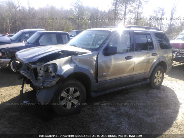 1FMEU63E46UB64157 - 2006 FORD EXPLORER XLT GRAY photo 2