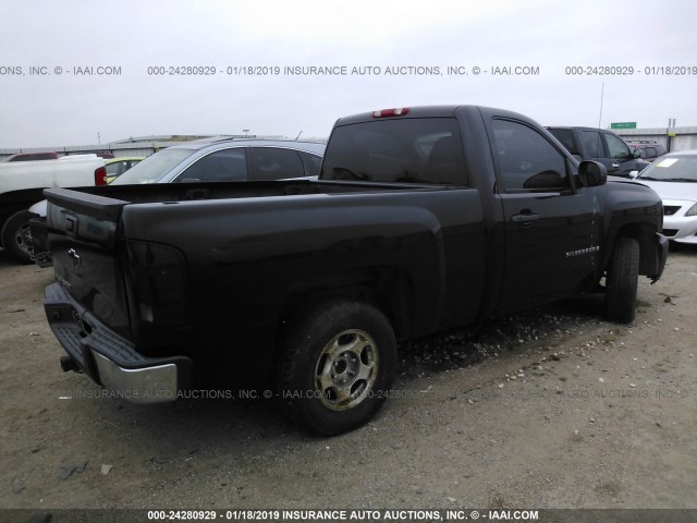 1GCEC14C37Z552640 - 2007 CHEVROLET SILVERADO C1500 BLACK photo 4