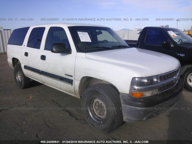 3GNGC26U9YG180055 - 2000 CHEVROLET SUBURBAN C2500 WHITE photo 1