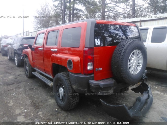 5GTEN13L798121554 - 2009 HUMMER H3 ALPHA RED photo 3