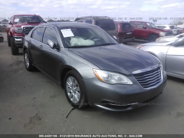 1C3CCBAB1DN686188 - 2013 CHRYSLER 200 LX GRAY photo 1