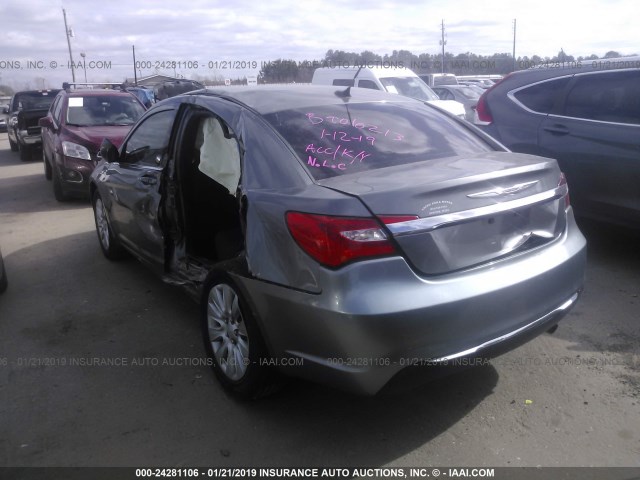 1C3CCBAB1DN686188 - 2013 CHRYSLER 200 LX GRAY photo 3