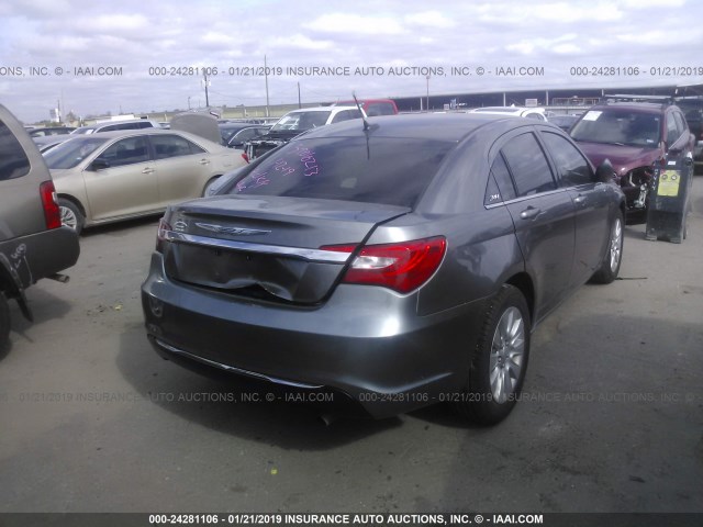 1C3CCBAB1DN686188 - 2013 CHRYSLER 200 LX GRAY photo 4