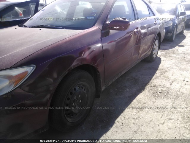 4T1BE32KX4U311987 - 2004 TOYOTA CAMRY LE/XLE/SE MAROON photo 6