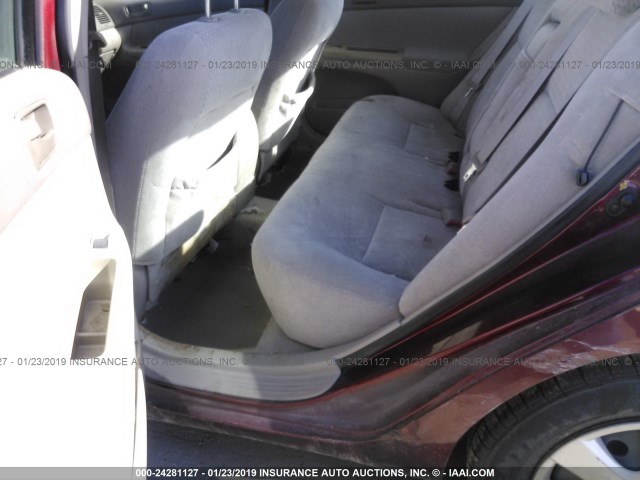 4T1BE32KX4U311987 - 2004 TOYOTA CAMRY LE/XLE/SE MAROON photo 8