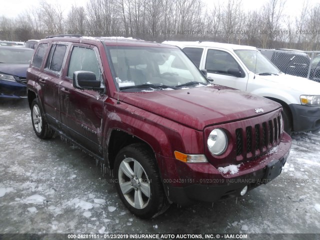 1C4NJRFBXCD574148 - 2012 JEEP PATRIOT LATITUDE RED photo 1