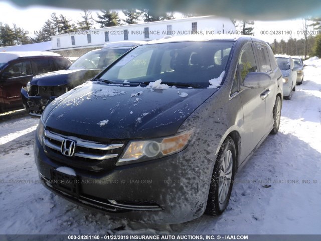 5FNRL5H67GB098055 - 2016 HONDA ODYSSEY EXL GRAY photo 2