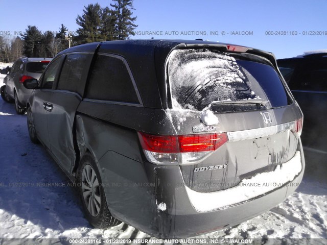 5FNRL5H67GB098055 - 2016 HONDA ODYSSEY EXL GRAY photo 3