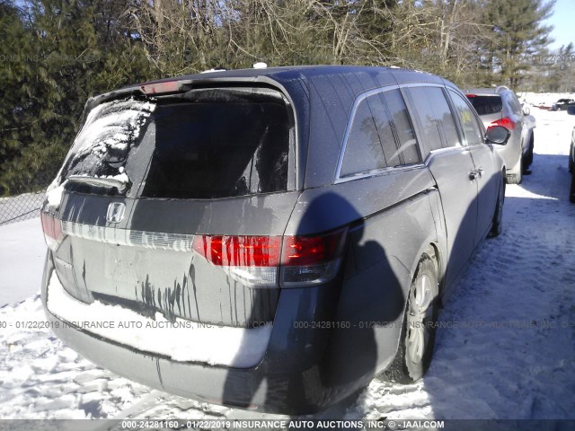 5FNRL5H67GB098055 - 2016 HONDA ODYSSEY EXL GRAY photo 4