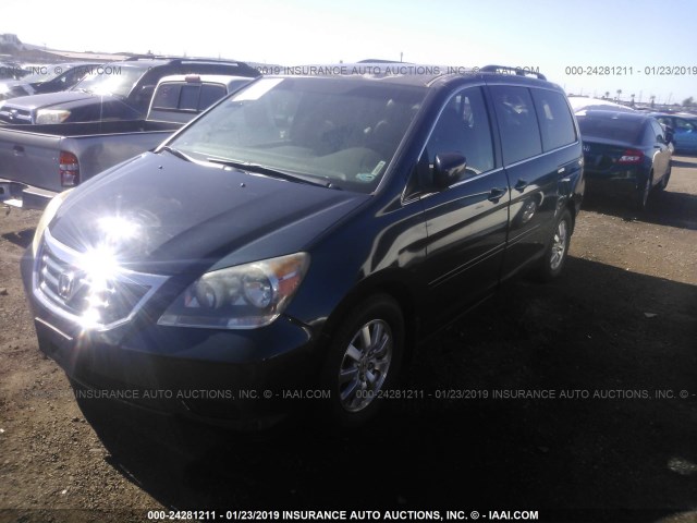 5FNRL38729B052441 - 2009 HONDA ODYSSEY EXL BLUE photo 2