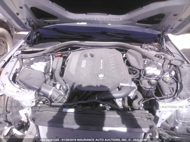 WBA7E2C52JB216292 - 2018 BMW 740 I SILVER photo 10