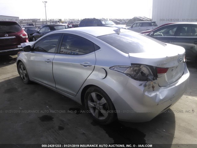 KMHDH4AE9DU494848 - 2013 HYUNDAI ELANTRA GLS/LIMITED SILVER photo 3