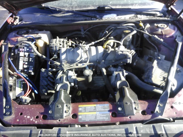 2G2WP522251128161 - 2005 PONTIAC GRAND PRIX RED photo 10