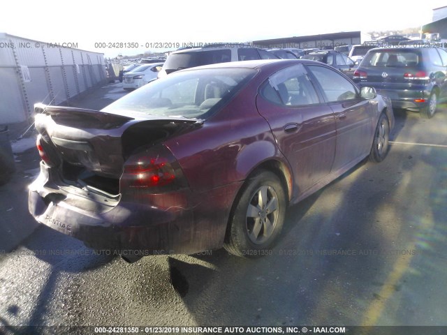 2G2WP522251128161 - 2005 PONTIAC GRAND PRIX RED photo 4
