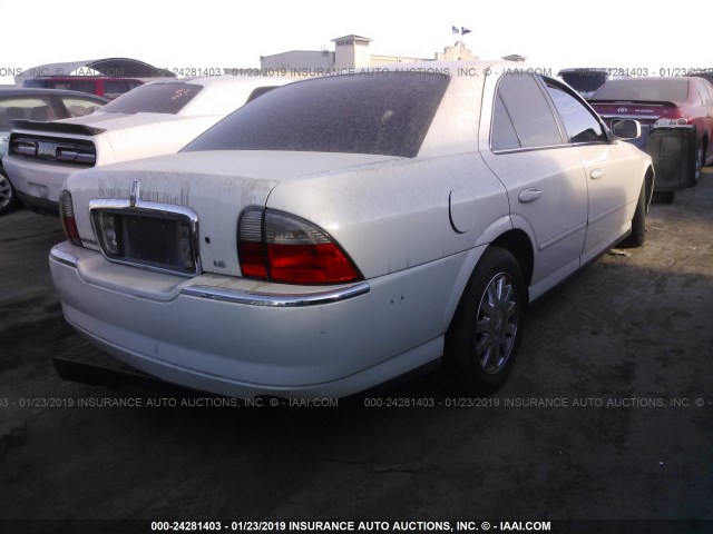 1LNHM86S44Y672130 - 2004 LINCOLN LS WHITE photo 4