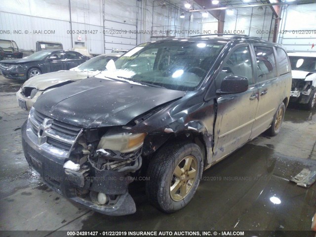 2D4RN5D12AR317586 - 2010 DODGE GRAND CARAVAN SXT BLACK photo 2