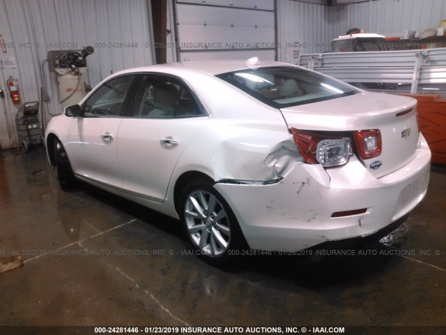 1G11H5SA9DF137143 - 2013 CHEVROLET MALIBU LTZ WHITE photo 3