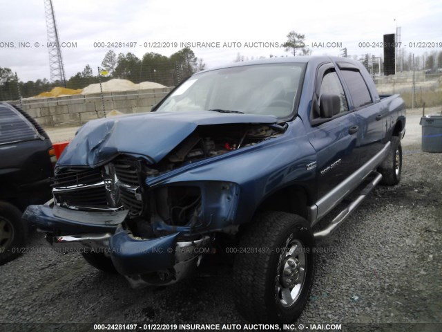 3D7KS29D66G161743 - 2006 DODGE RAM 2500 BLUE photo 2