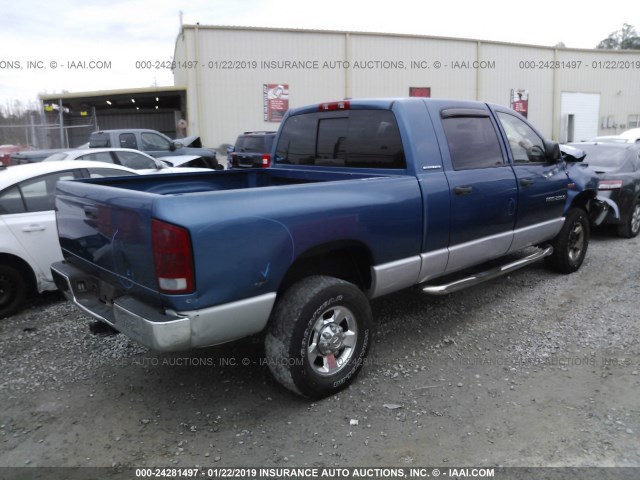 3D7KS29D66G161743 - 2006 DODGE RAM 2500 BLUE photo 4