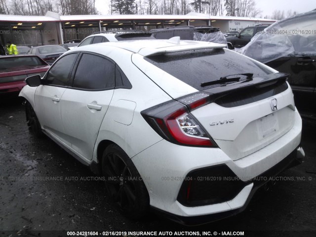 SHHFK7H48HU409220 - 2017 HONDA CIVIC SPORT أبيض صورة 3