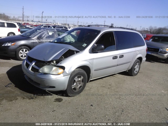 1D4GP24R54B544876 - 2004 DODGE GRAND CARAVAN SE SILVER photo 2