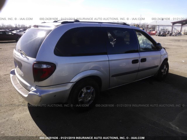 1D4GP24R54B544876 - 2004 DODGE GRAND CARAVAN SE SILVER photo 4