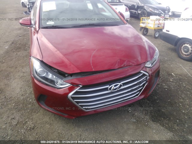 5NPD84LF9HH119892 - 2017 HYUNDAI ELANTRA SE/VALUE/LIMITED RED photo 6