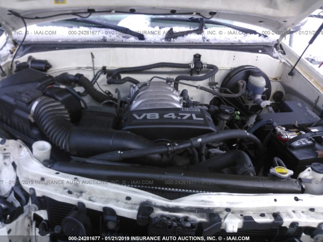 5TBBT44163S337423 - 2003 TOYOTA TUNDRA ACCESS CAB SR5 WHITE photo 10