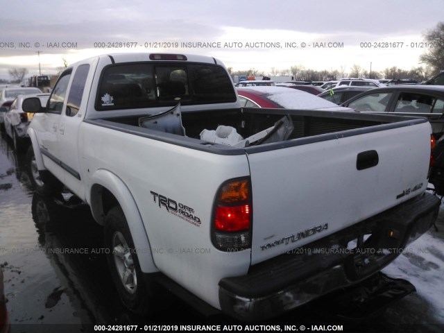 5TBBT44163S337423 - 2003 TOYOTA TUNDRA ACCESS CAB SR5 WHITE photo 3