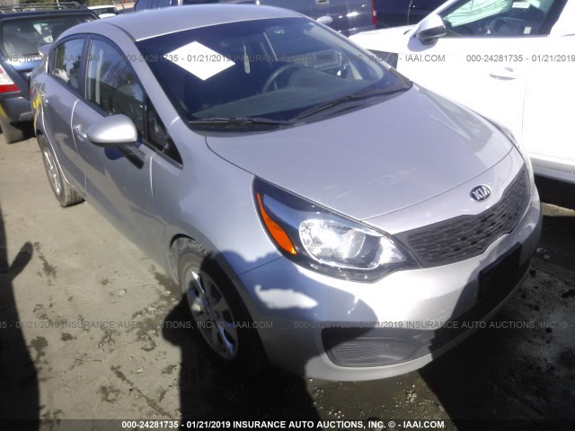 KNADM4A35F6527413 - 2015 KIA RIO LX SILVER photo 1