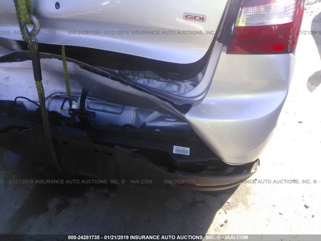 KNADM4A35F6527413 - 2015 KIA RIO LX SILVER photo 6