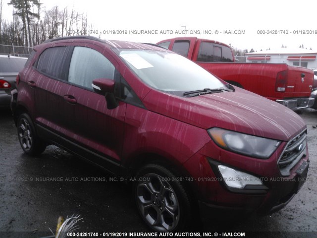 MAJ6P1CLXJC213884 - 2018 FORD ECOSPORT SES RED photo 1