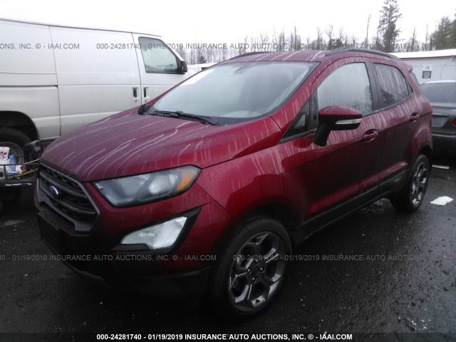 MAJ6P1CLXJC213884 - 2018 FORD ECOSPORT SES RED photo 2