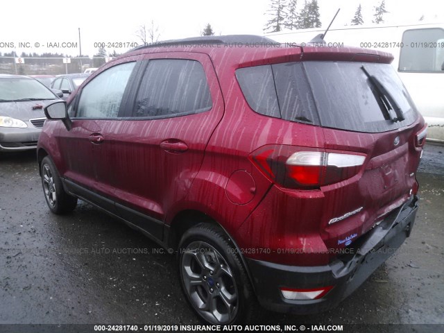 MAJ6P1CLXJC213884 - 2018 FORD ECOSPORT SES RED photo 3