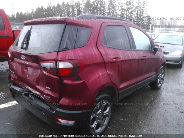 MAJ6P1CLXJC213884 - 2018 FORD ECOSPORT SES RED photo 4