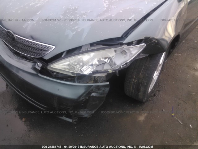 4T1BF30K63U548765 - 2003 TOYOTA CAMRY LE/XLE/SE GREEN photo 6