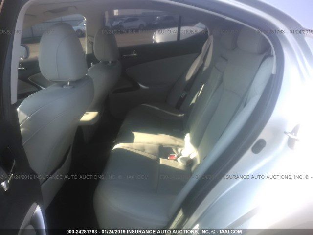 JTHBK262875027093 - 2007 LEXUS IS 250 SILVER photo 8