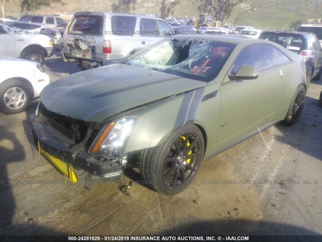 1G6DV1EP3B0126521 - 2011 CADILLAC CTS-V GREEN photo 2