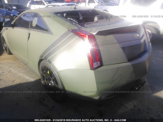 1G6DV1EP3B0126521 - 2011 CADILLAC CTS-V GREEN photo 3