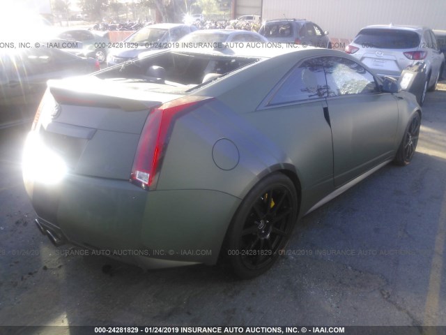 1G6DV1EP3B0126521 - 2011 CADILLAC CTS-V GREEN photo 4