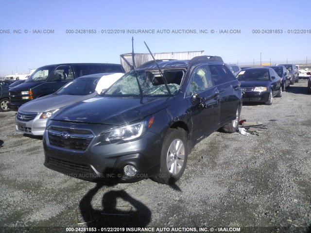 4S4BSACCXJ3244197 - 2018 SUBARU OUTBACK 2.5I PREMIUM GRAY photo 2