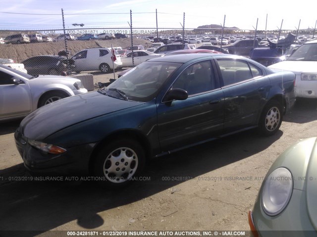 1G3NL52F93C281164 - 2003 OLDSMOBILE ALERO GL BLUE photo 2