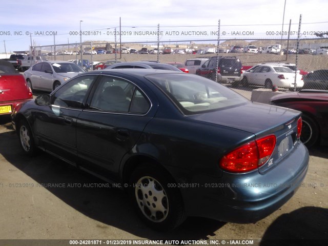 1G3NL52F93C281164 - 2003 OLDSMOBILE ALERO GL BLUE photo 3