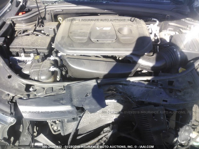 1C4RDJDG4HC725121 - 2017 DODGE DURANGO GT SILVER photo 10